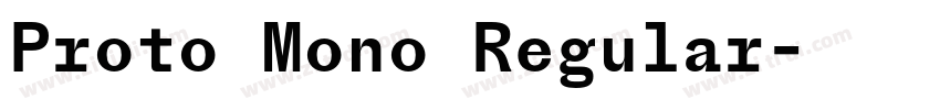 Proto Mono Regular字体转换